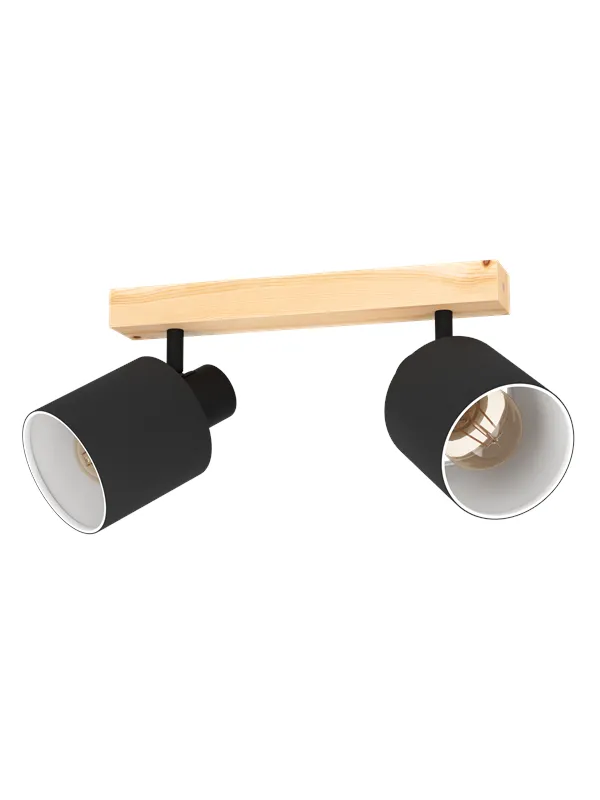 EGLO BATALLAS spot rail 2L black/wood