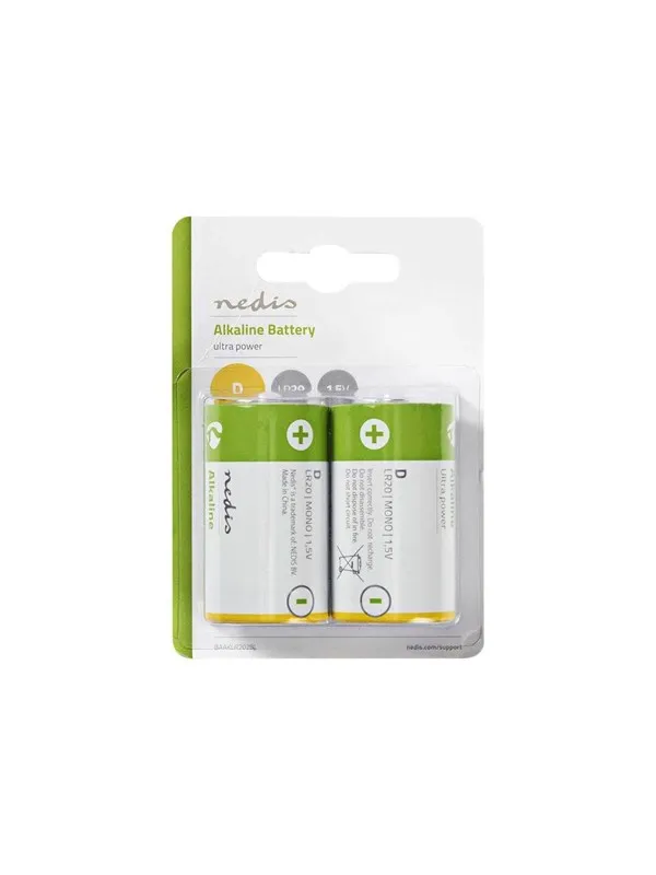 Nedis BAAKLR202BL battery - 2 x D - Alkaline