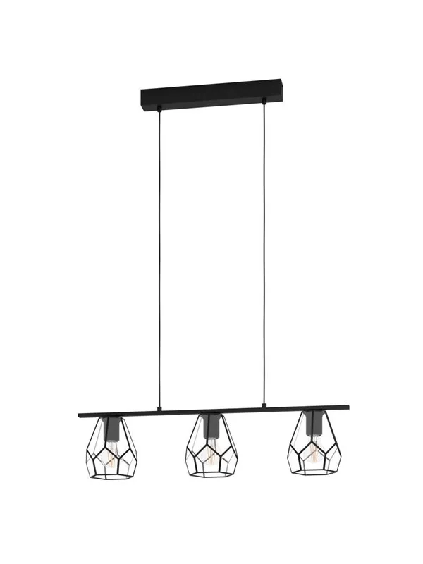 EGLO MARDYKE LANGBORD 3XE27 L775 KLAR/SVART