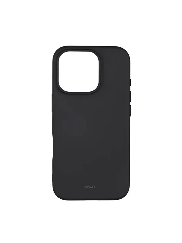ONSALA Phone Case with Silicone Feel Black - iPhone 16 Pro
