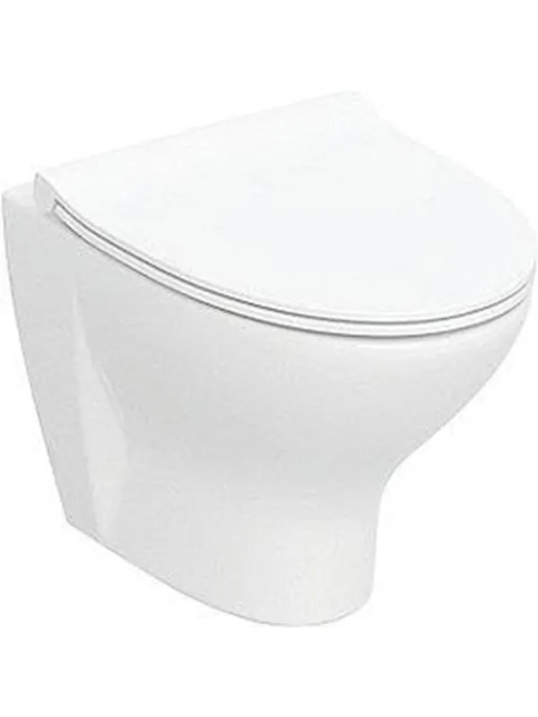 Ifö spira style wall-hung wc set shrouded rimfree with wc