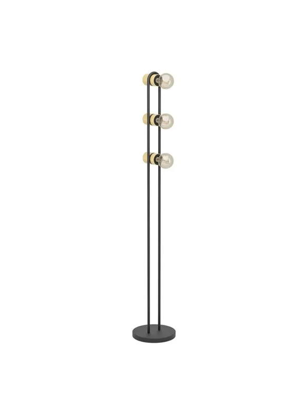 EGLO CHIEVELEY FLOOR 3XE27 H1405 SVART/NATUR FSC