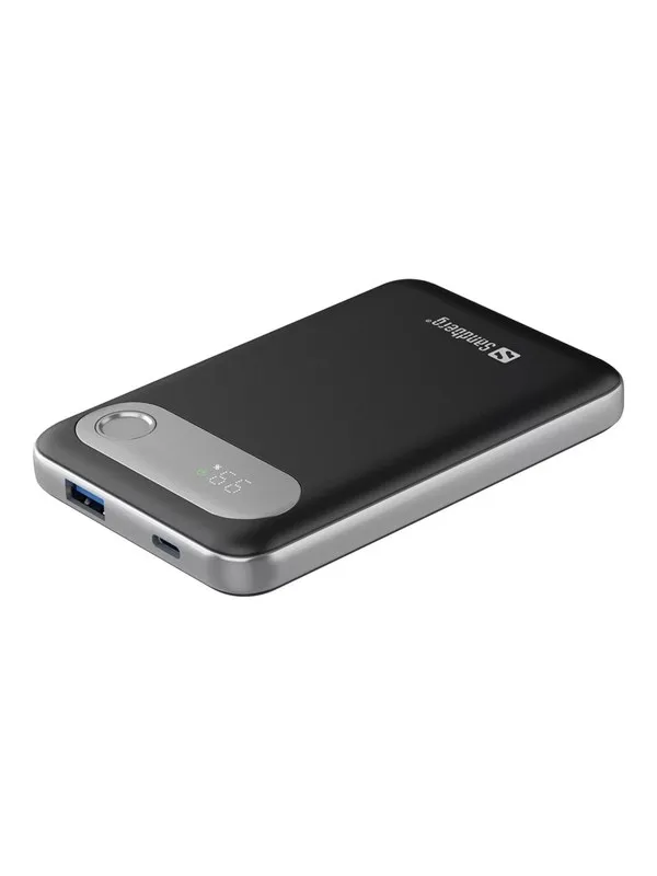Sandberg Travel Powerbank 10000 PD20W Nødlader - Svart - 10000 mAh