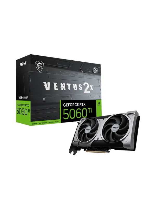 MSI GeForce RTX 5060 Ti VENTUS 2X Plus OC - 16GB GDDR7 RAM - Grafikkort