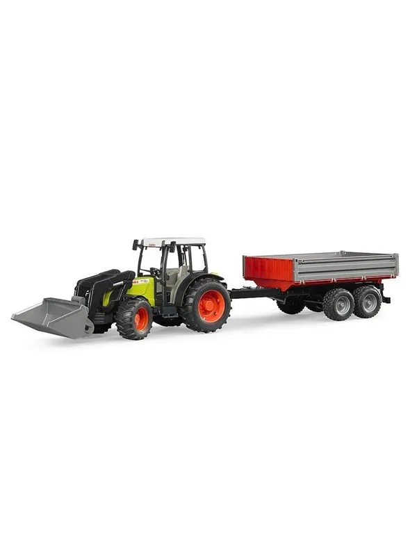 Bruder Claas Nectis 267 F with frontloader and tipping trailer