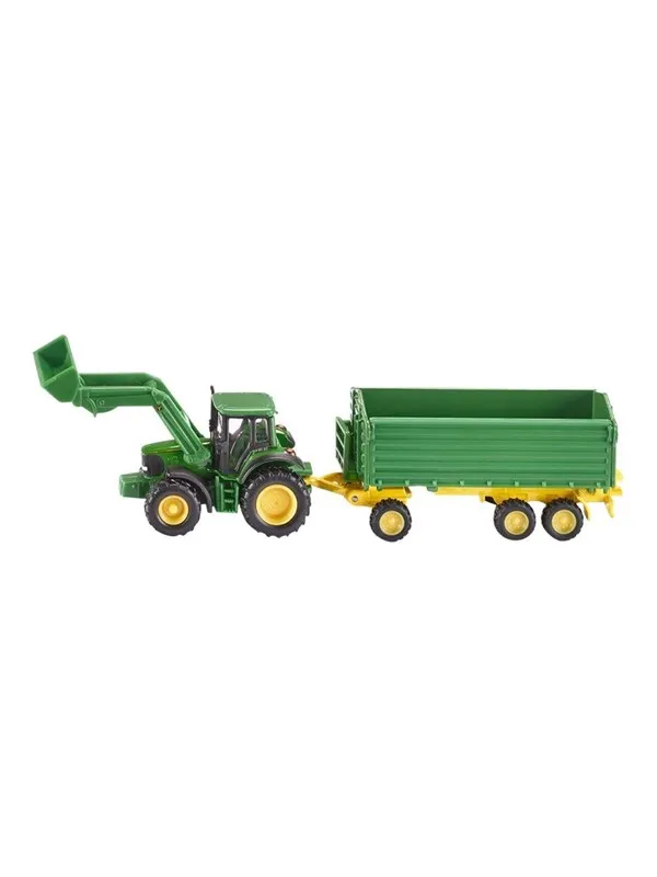 SIKU 1:87 John Deere m/Frontlaster og Henger