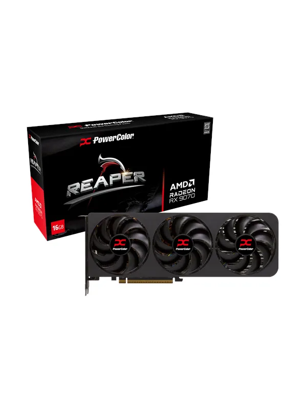 PowerColor Radeon RX 9070 Reaper - 16GB GDDR6 RAM - Grafikkort