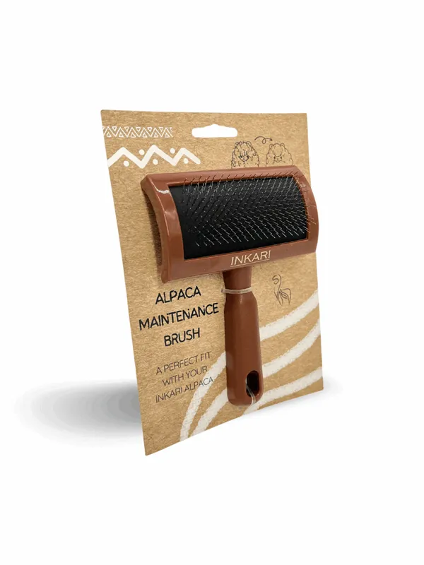 Inkari Alpacas Maintenance Brush - Brown & Beige