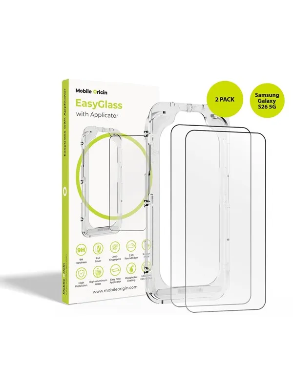 Mobile Origin EasyGlass with Applicator Samsung Galaxy S26 5G 2 pack