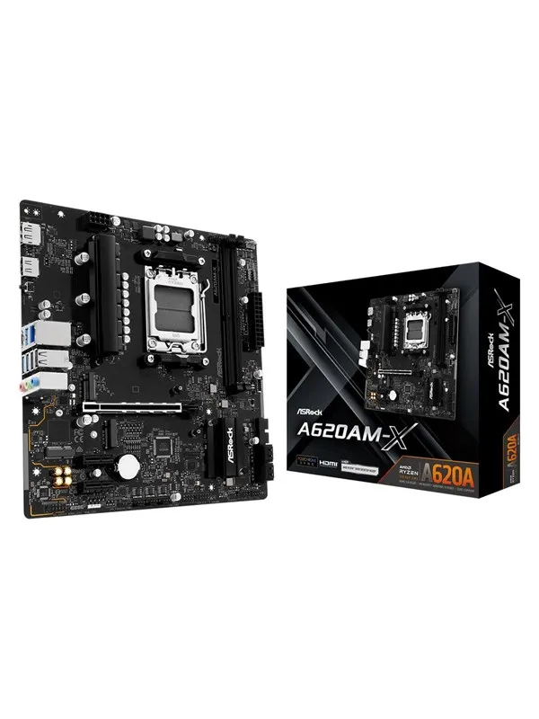 ASRock A620AM-X Hovedkort - AMD A620A - AMD AM5 socket - DDR5 RAM - Micro-ATX