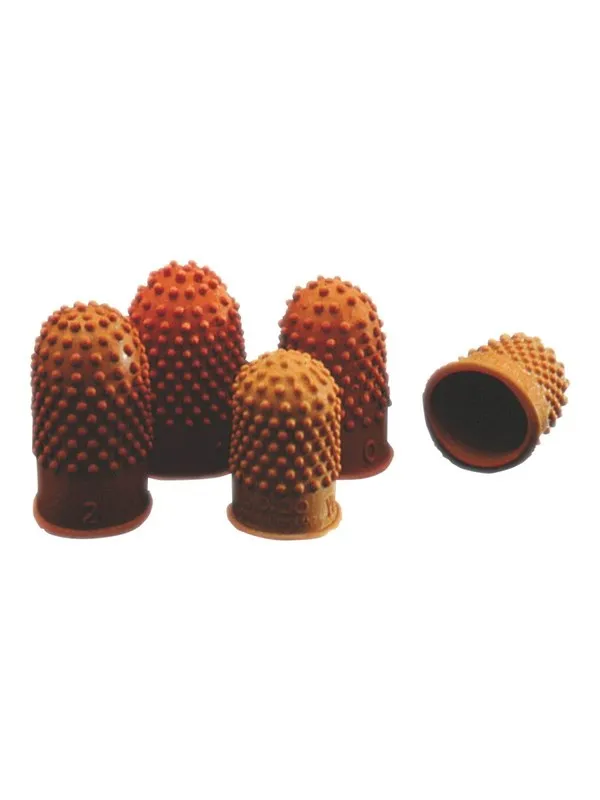 Rexel Size 0 - thimblette - rubber - dark orange (pack of 10)