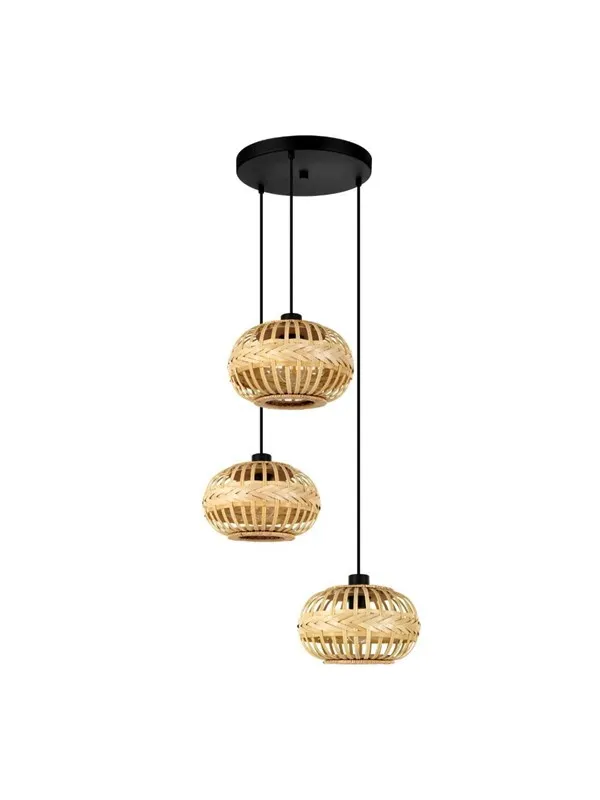 EGLO AMSFIELD 1 cluster pendant natural