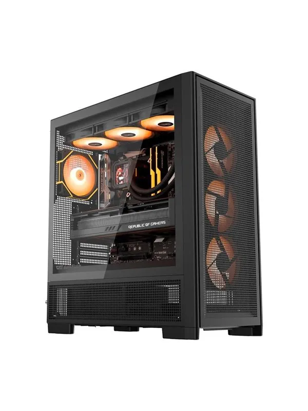 Darkflash AIRNOVA Computer Case with 3 Fans - Kabinett - Svart