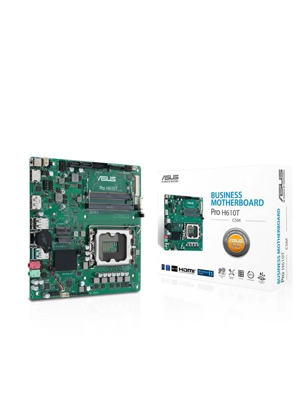 ASUS PRO H610T-CSM Hovedkort - Intel H610 - Intel LGA1700 socket - DDR5 RAM - Thin Mini-ITX