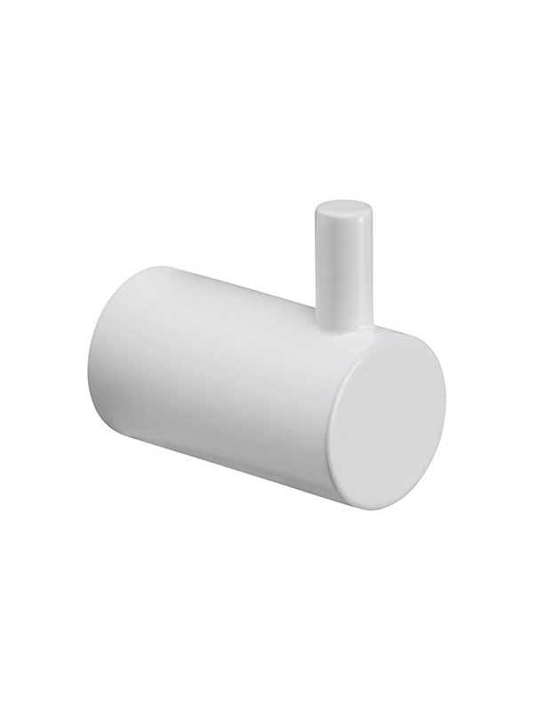 Pressalit Towel hook matt white w/pin 2 pcs.