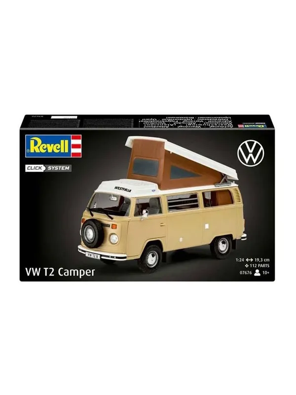Revell Model Building Kit - VW T2 Camper 1:24 - 112dlg.