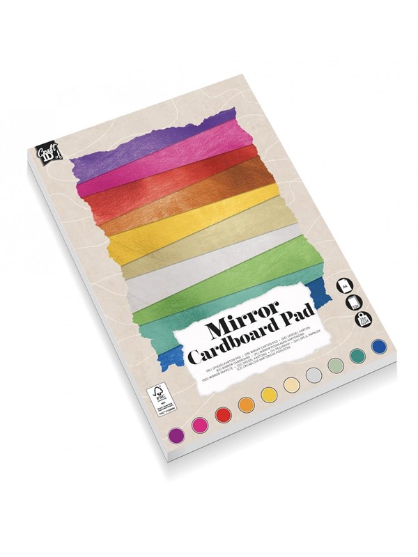 Creative Craft Group Block A4 Mirror Cardboard 250g.  10 ass.