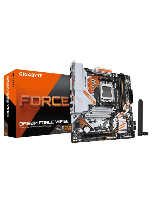 GIGABYTE B850M FORCE WIFI6E Hovedkort - AMD B850 - AMD AM5 socket - DDR5 RAM - Micro-ATX
