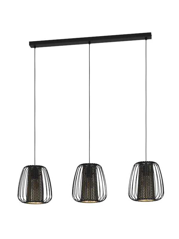 EGLO CURASAO long table pendant black/gold