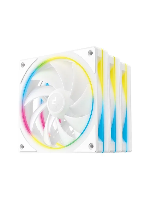 DeepCool FL12 SE 3-1 - Kabinettvifte - 120mm - Hvit med RGB-lys - 29 dBA