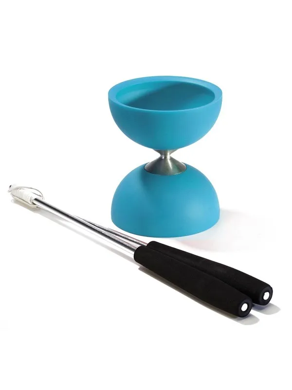 Eureka - Rubber Diabolo with Aluminum Sticks - Light Blue