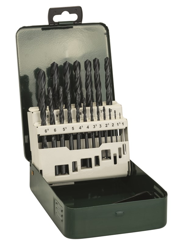 Bosch 19-delers metallbor-sett HSS-R, DIN 338 1,0; 1,5; 2,0; 2,5; 3,0; 3,5; 4,0; 4,5; 5,0; 5,5; 6,0; 6,5; 7,0; 7,5; 8,0; 8,5; 9,0; 9,5; 10,0 mm