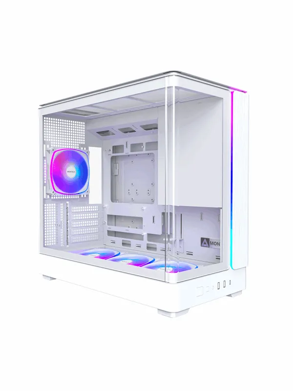 Montech King 15 Pro White - Kabinett - Minitower - Hvit