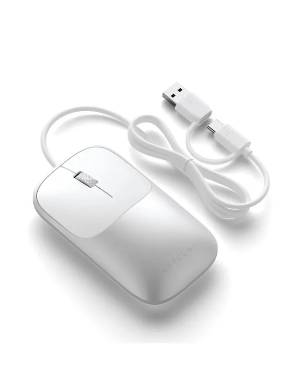 Satechi Slim LX Wired Mouse - Silver - Mus - Sølv