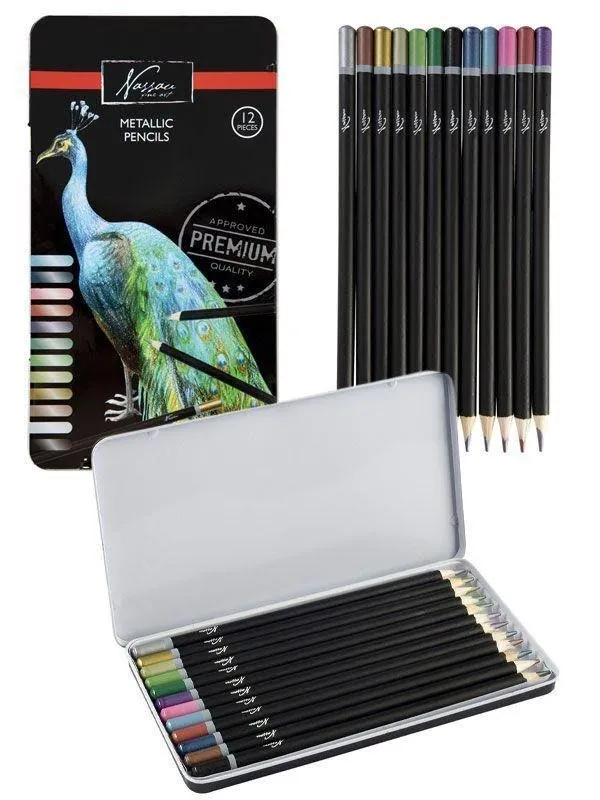 Creative Craft Group Crayons METALLIC 12 pcs in metal box
