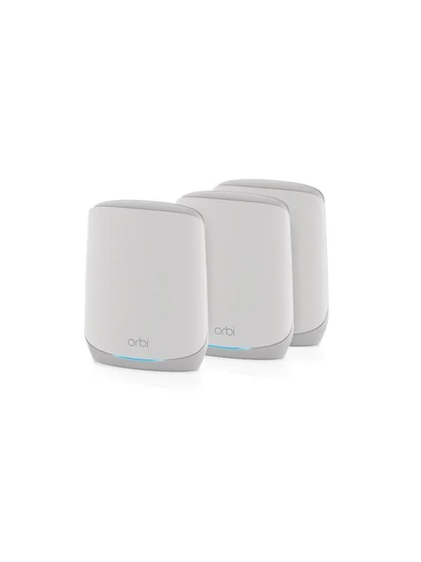 Netgear Orbi RBK763S Tri-band WiFi 6 Mesh System (3-Pack / Router + 2 Satellites) Homeplug / PowerLine