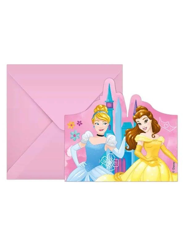 Globos Invitations and Envelopes FSC Disney Princess Live Your Story 6 pcs.