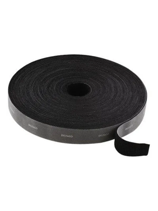 Deltaco Velcrobånd - 5m - Black