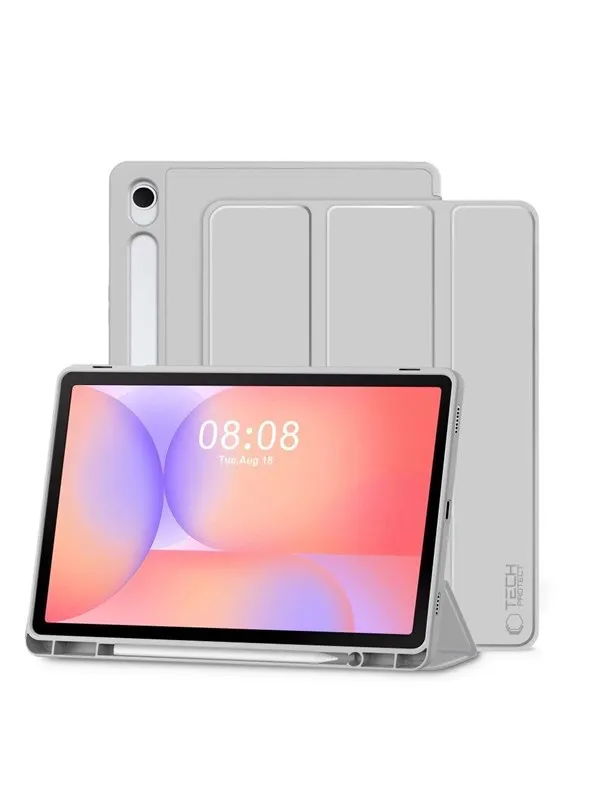 Tech-Protect  SmartCase Pen for Samsung Galaxy Tab S9 11.0 / S9 FE / S10 FE / S10 Lite 10.9 X710 / X716B / X510 / X516B / X520 / X526 / X400 / X406B - Grey