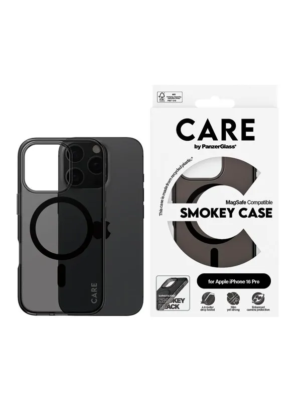 CARE by PanzerGlass Case Flagship Smokey with MagSafe iPhone 16 Pro