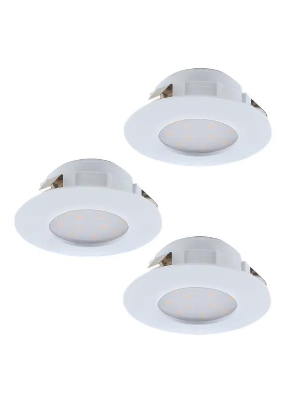 EGLO PINEDA recessed spotlight Ø78 mm 3000K 3-pack white