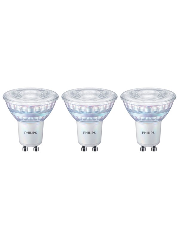 Philips LED-lyspære Spot 3.8W/922-927 (50W) 36° WarmGlow Dæmpbar 3-pack GU10