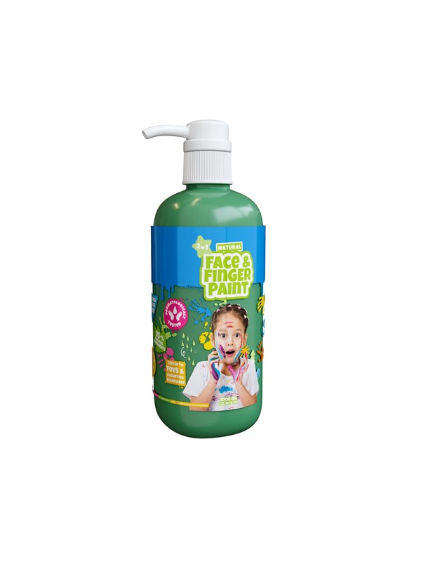 Natural Face & Finger Paint Green 1000ml Bottle Dispenser