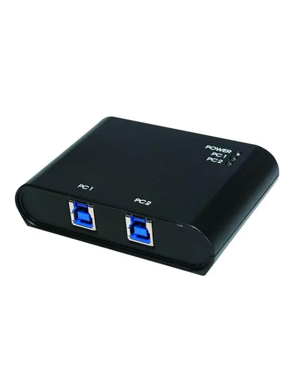LogiLink 2-Port USB 3.0 sharing switch USB-hub - USB 3.2 - 2 porter - Svart