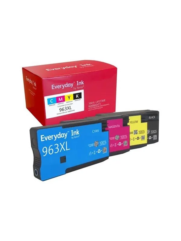 Xerox Everyday Ink Cartridge - 4-Pack | High yield | Remanufactured | HP 963XL