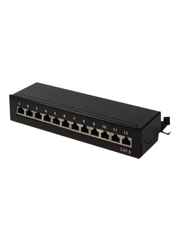 LogiLink Cat.6 Patch Panel 12 ports shielded Desktop black