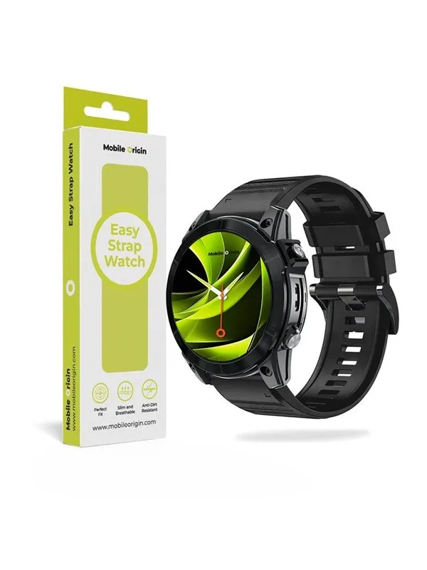 Mobile Origin Easy Strap Silicone Watch 22mm Black