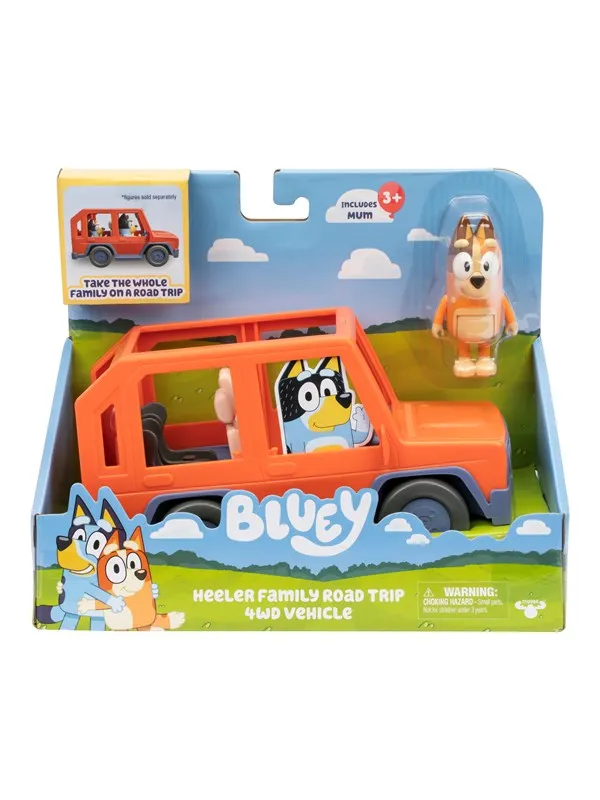 Bluey Heeler Family Road Trip 4wd Vehicle