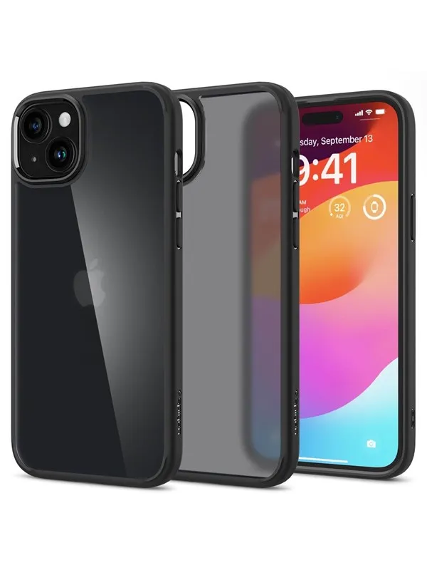 Spigen Ultra Hybrid - frost black - iPhone 15