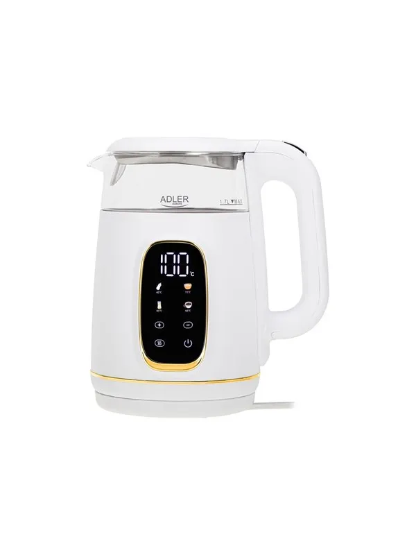 Adler Vannkoker AD 1305 - kettle - white/gold - Hvit / Gull - 2200 W