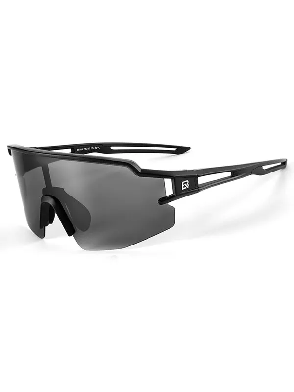 Rockbros Polarized Cycling Glasses with UV Protection and Corrective Insert 14120008006 Gray Lenses - Black