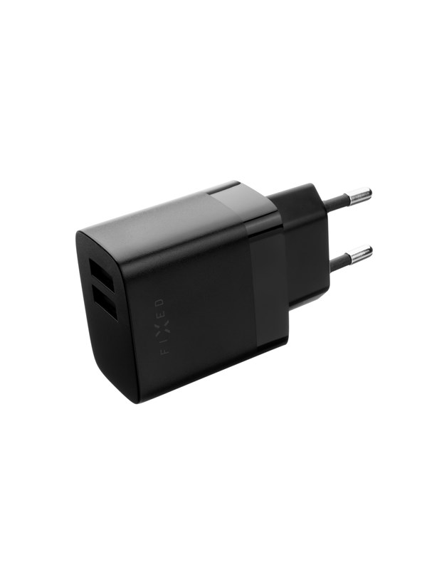FIXED Home Charger 2xUSB-A 17W Black