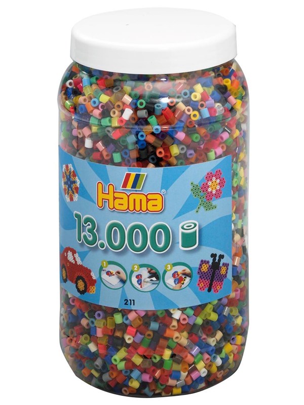 Hama Beads in Pot-Mix 13000 pcs