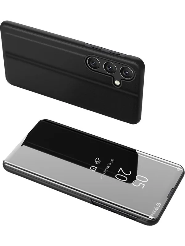 Hurtel Clear View Case Cover for Samsung Galaxy A24 4G Flip Cover Black