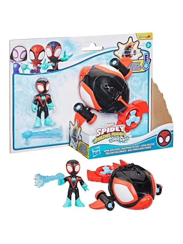 Spidey and His Amazing Friends Water-Webs Vehicle Dolphin& Miles