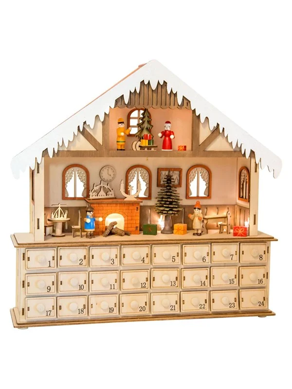 Small Foot Wooden Advent Calendar Living Room with Lights